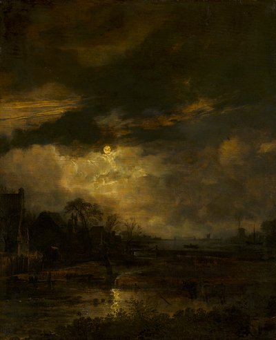 Paesaggio al tramonto da Aert van der Neer